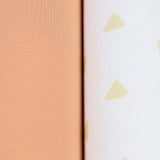 Tan Triangle and Terra Cotta 2 PK Swaddle Blanket