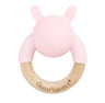 Rattle Teether Wooden + Silicone (4 Colors)