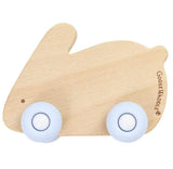 Blue Bunny Silicone + Wood Teether with Wheels