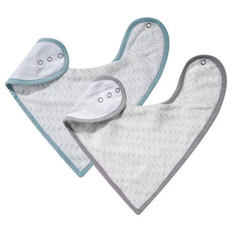 Sage & Gray Dash Bib Set - HoneyBug 