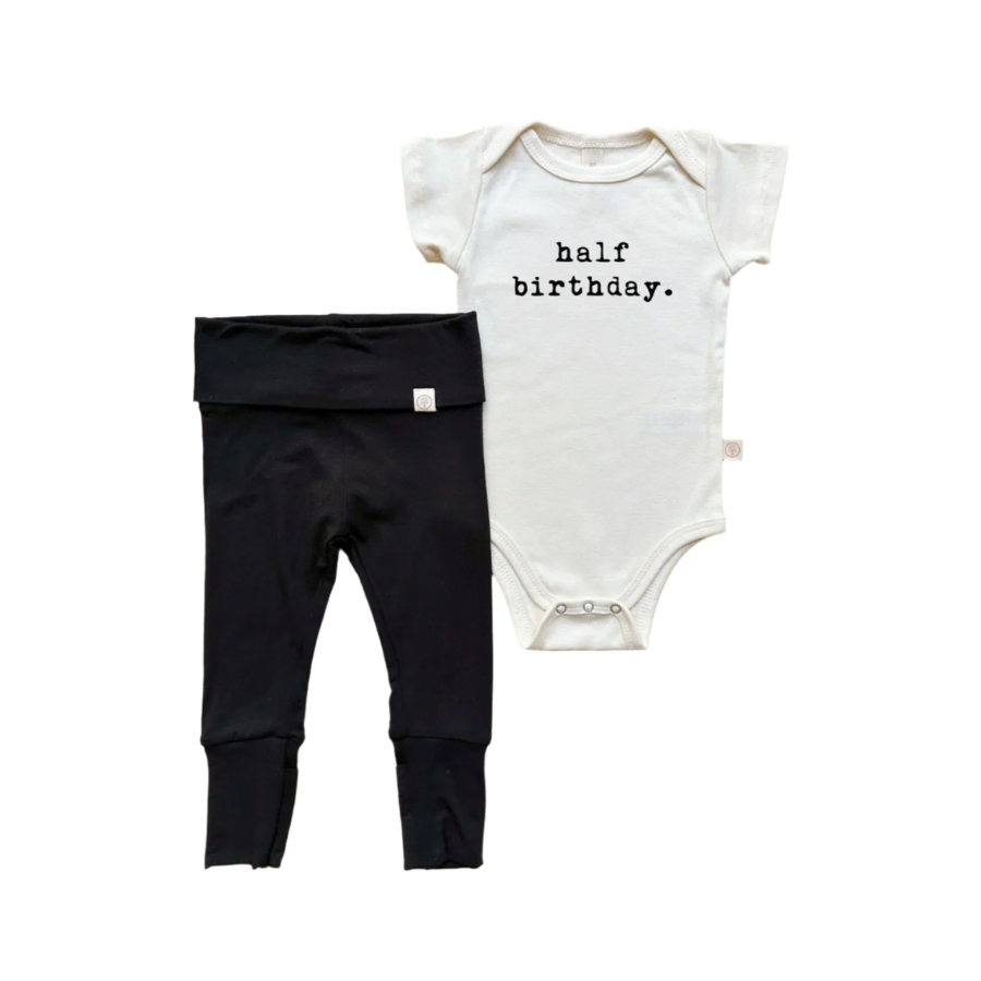 Half Birthday - Black Leggings Outfit Set Bundle