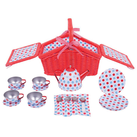 Spotted Basket Tea Set