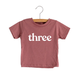 Three Modern Birthday Shirt Kids Tee - HoneyBug 