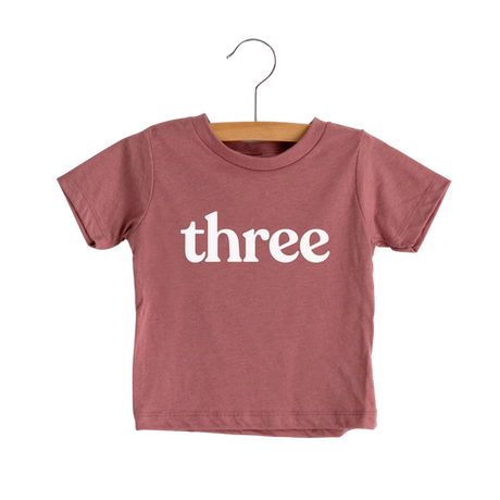 Three Modern Birthday Shirt Kids Tee - HoneyBug 