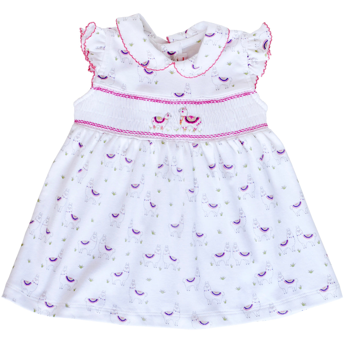 Alex the Alpaca Smocked Dress