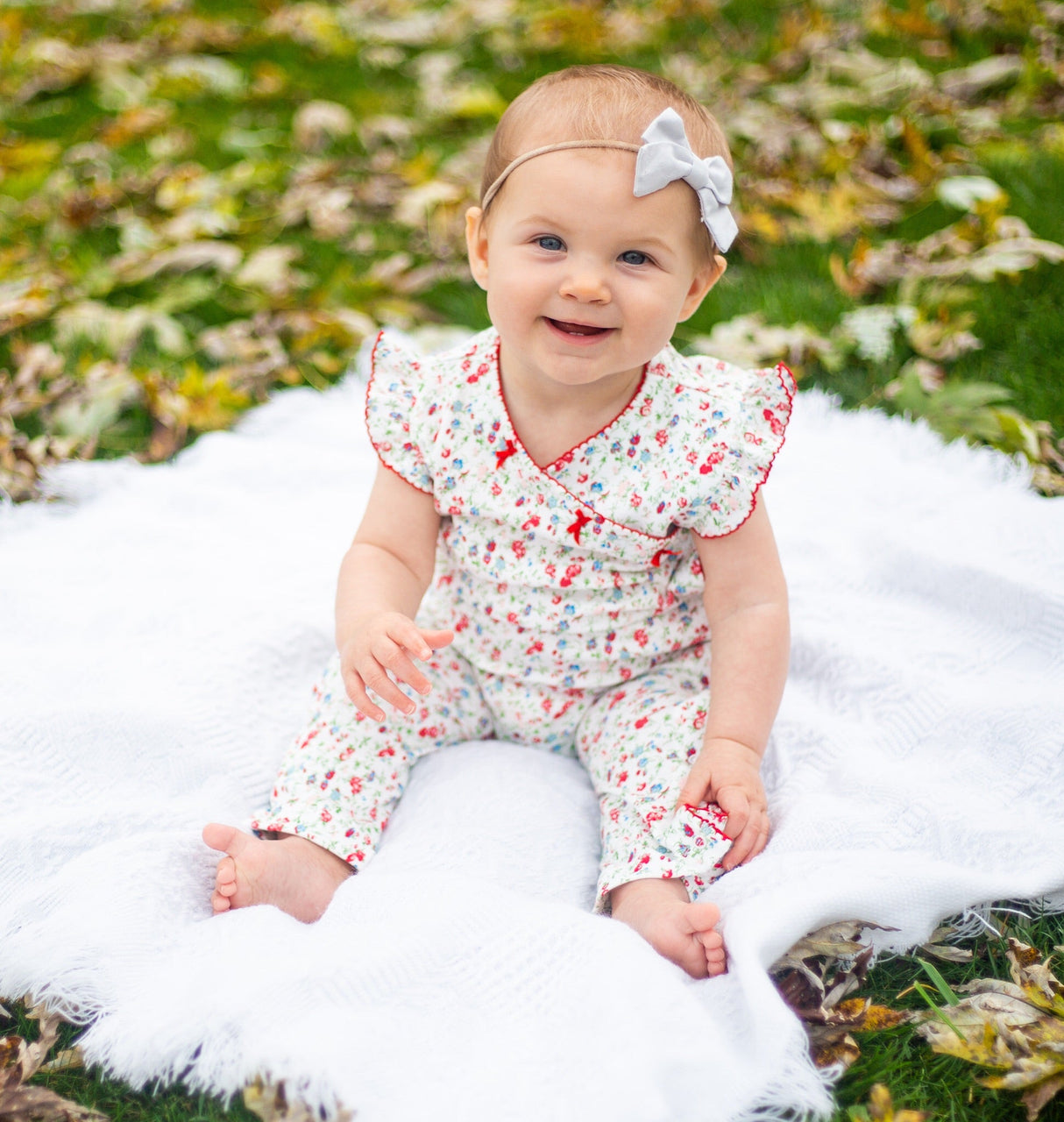 Madison Poppy Floral Romper