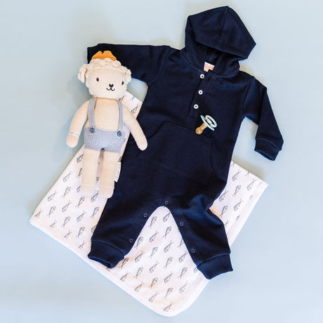 Navy Knit Jogger Jumpsuit