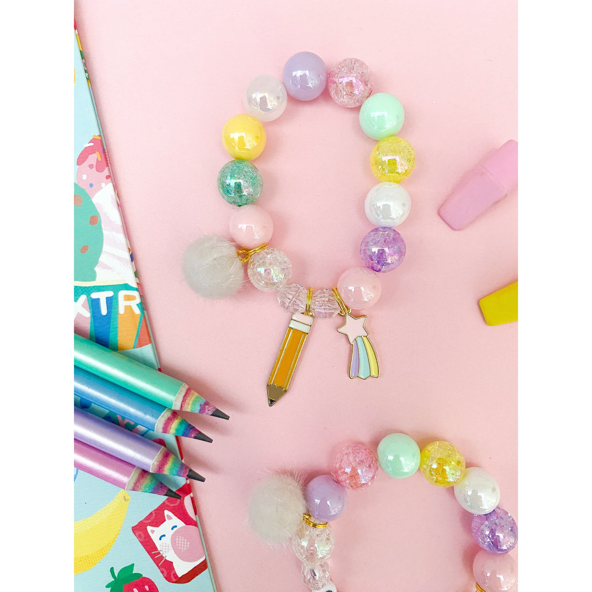 Back to School Reach for the Stars Charm Bracelet - HoneyBug 