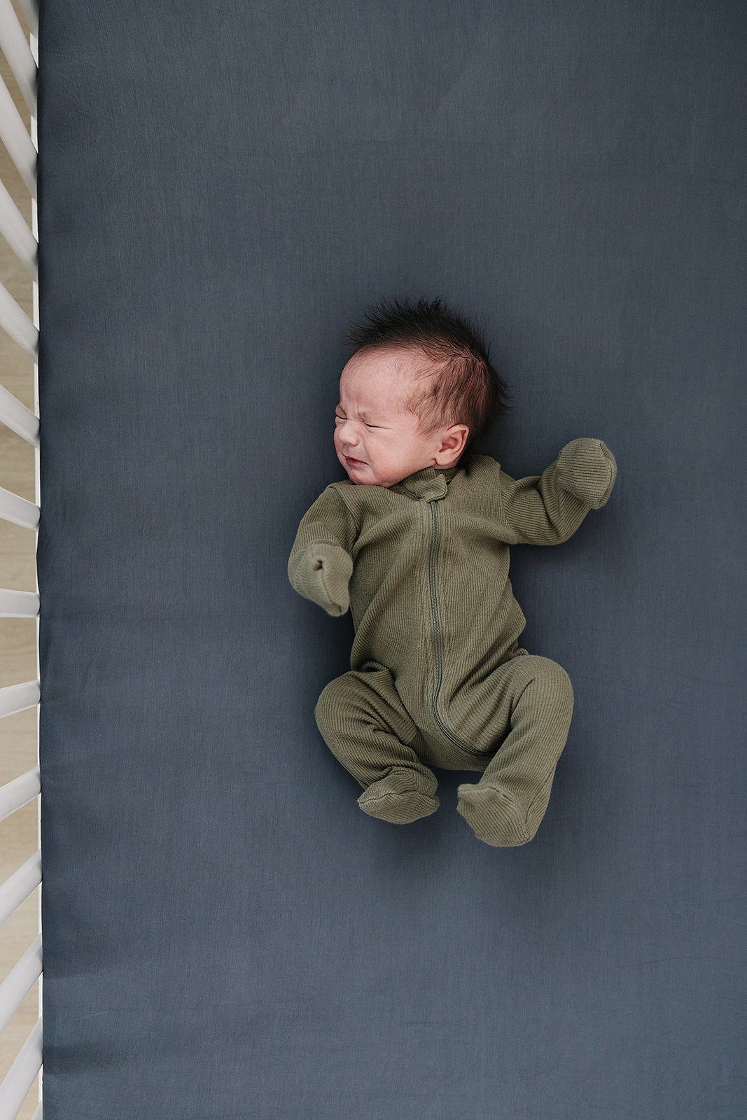 Charcoal Bamboo Stretch Crib Sheet