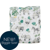 Jungle + Rainforest Classic Muslin Super Snuggle Blanket - HoneyBug 