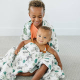 Jungle + Rainforest Classic Muslin Super Snuggle Blanket - HoneyBug 