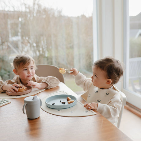 Silicone Baby Bib - Whales