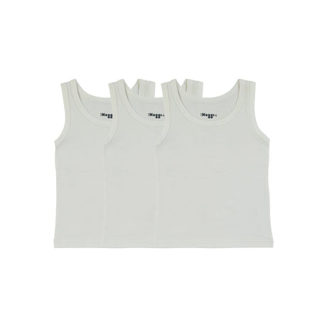 Logo Band White, Boy  (3 Tanks) - HoneyBug 