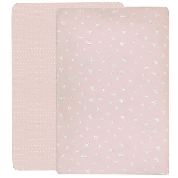 Pack N Play I Portable Crib Sheet Set - Pink Gingko - HoneyBug 