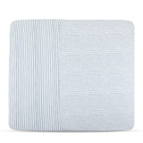 Waterproof Pack N Play I Portable Crib Sheet Set - Misty Blue Stripes & Splash