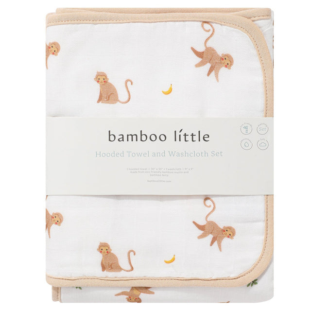 Monkey Hooded Towel Set - HoneyBug 