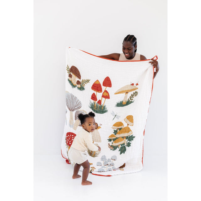 Large Mushroom Throw Blanket - HoneyBug 