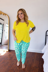 Over the Rainbow & Butterflies Women's Short Sleeve Pajama Jogger Set