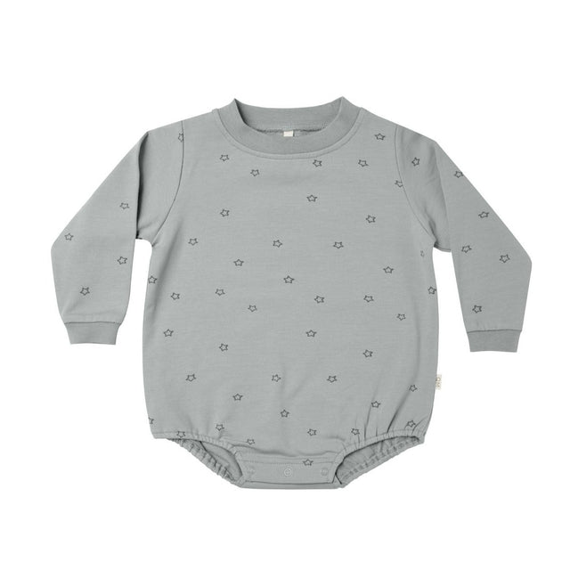 Crewneck Bubble Romper Stars - HoneyBug 