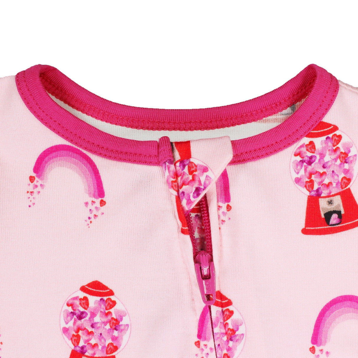 Painted Heart Gumballs Coverall (0-24m) - HoneyBug 