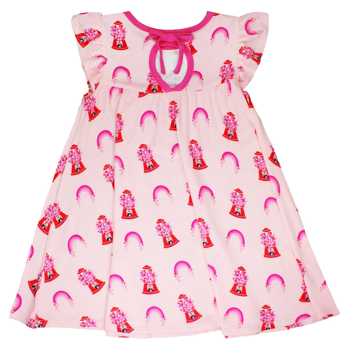 Painted Heart Gumballs Twirling Dress (2T-6Y) - HoneyBug 