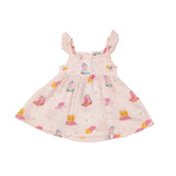 Paperbag Ruffle Sundress - Daisy Boots - HoneyBug 