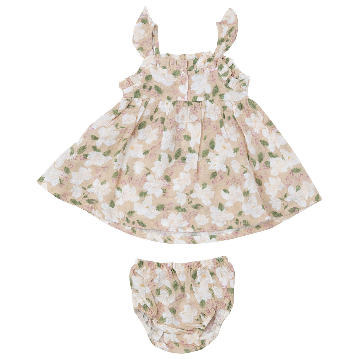 Paperbag Ruffle Sundress - Magnolias - HoneyBug 