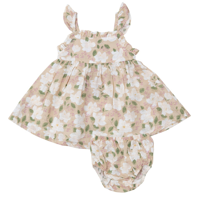 Paperbag Ruffle Sundress - Magnolias - HoneyBug 