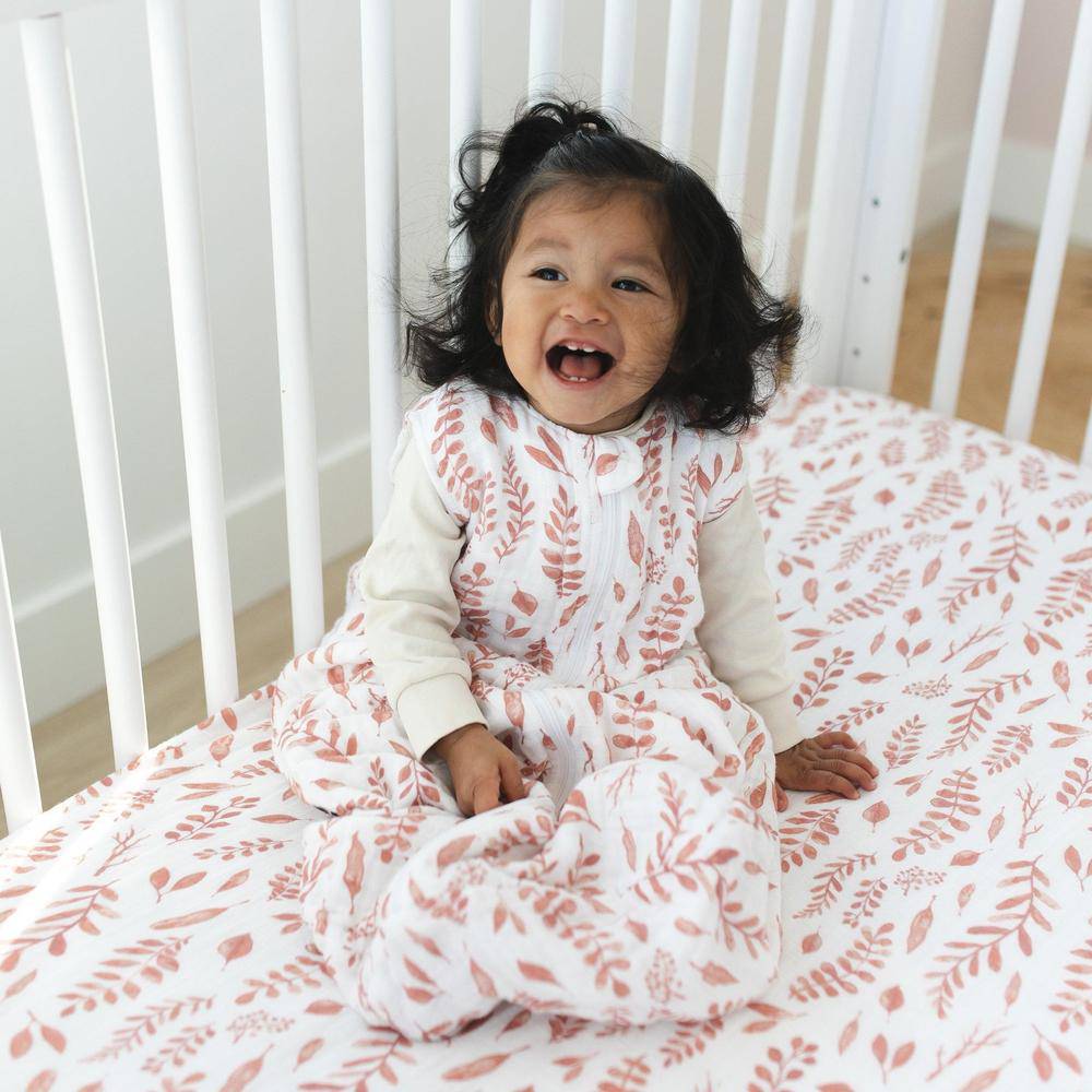 Pink Leaves Bedtime Sleeper - HoneyBug 