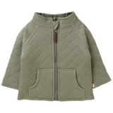 Organic Kids Merino Wool Zip Jacket - Olive