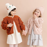 Popcorn Cardigan - Blush - HoneyBug 