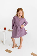 Henley Dress- Lavendar