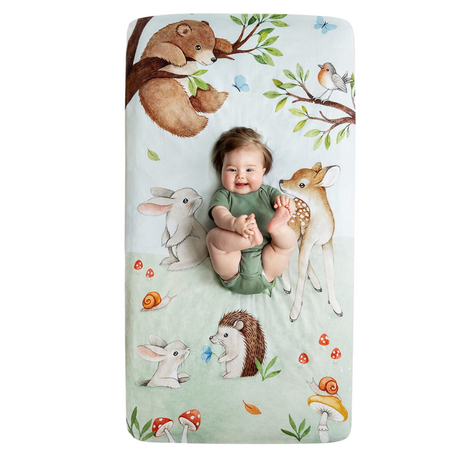 Enchanted Forest Standard Size Crib Sheet - HoneyBug 