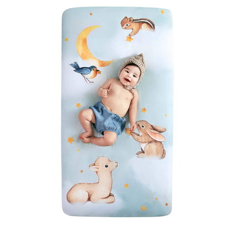 Goodnight Wonderland Standard Size Crib Sheet - HoneyBug 