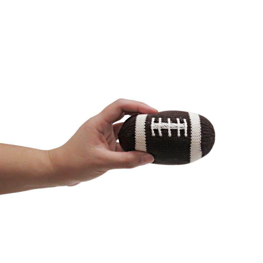 Organic Baby Toys - Newborn Rattles | Football - HoneyBug 