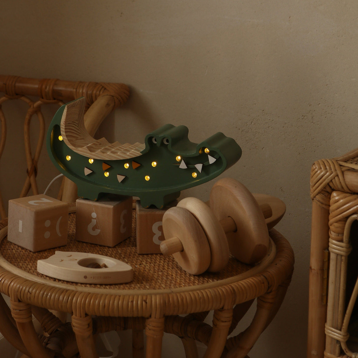 Little Lights Mini Crocodile Lamp by Little Lights US - HoneyBug 