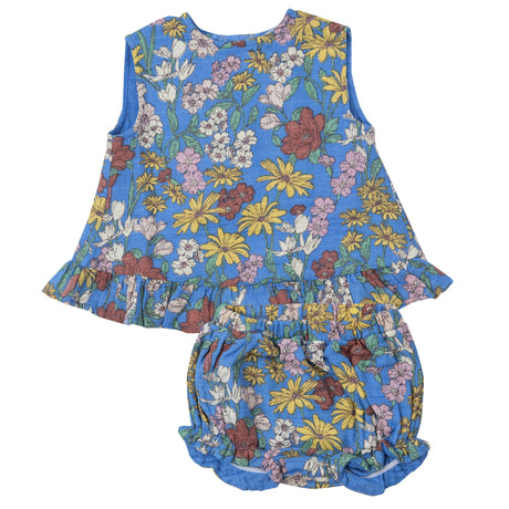 Ruffle Back Top & Bloomer - Wild Daisies - HoneyBug 