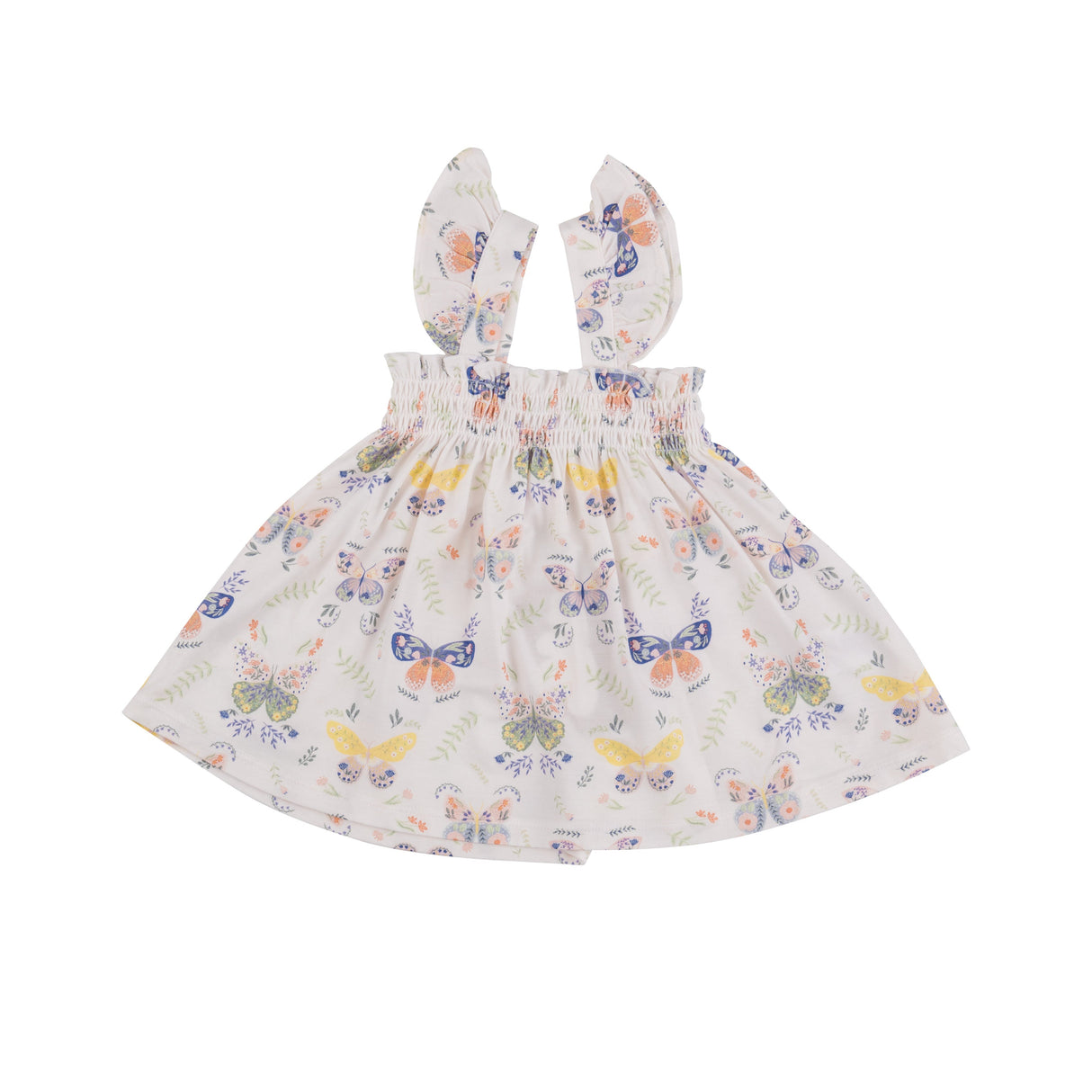 Ruffle Strap Smocked Top And Diaper Cover - Botany Butterflies - HoneyBug 