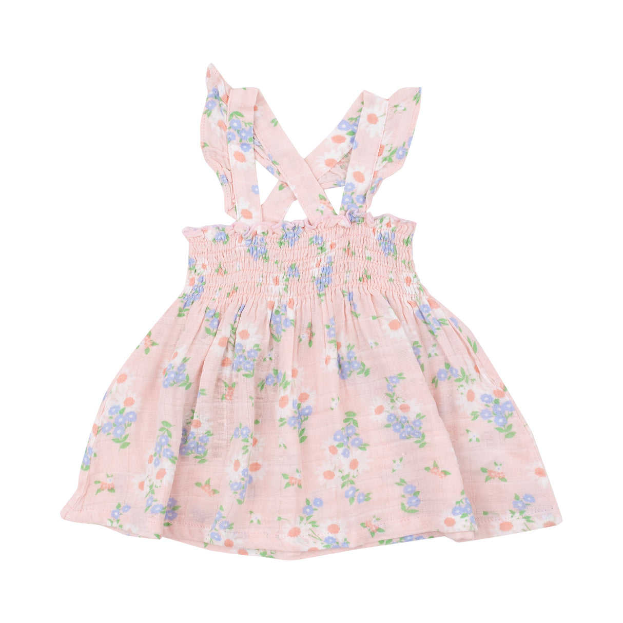 Ruffle Strap Smocked Top And Diaper Cover - Gathering Daisies - HoneyBug 