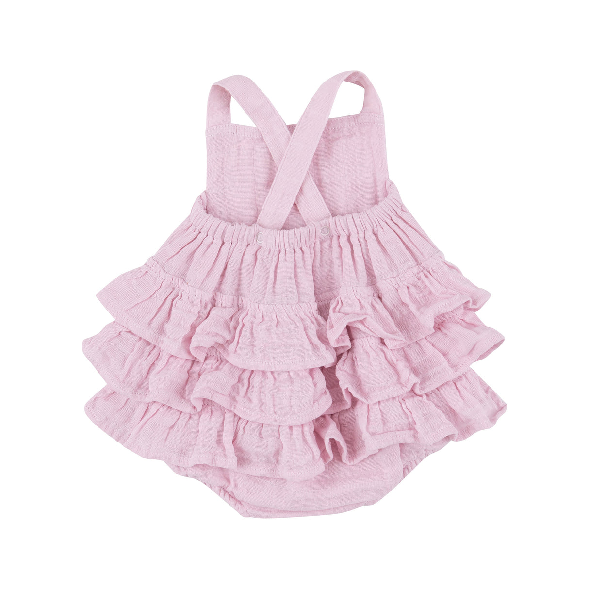 Ruffle Sunsuit - Ballet Solid Muslin - HoneyBug 