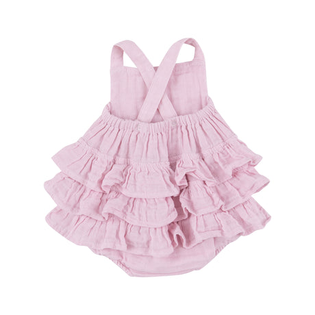 Ruffle Sunsuit - Ballet Solid Muslin - HoneyBug 