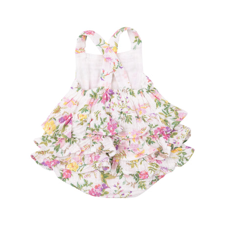 Ruffle Sunsuit - Cute Hummingbirds - HoneyBug 