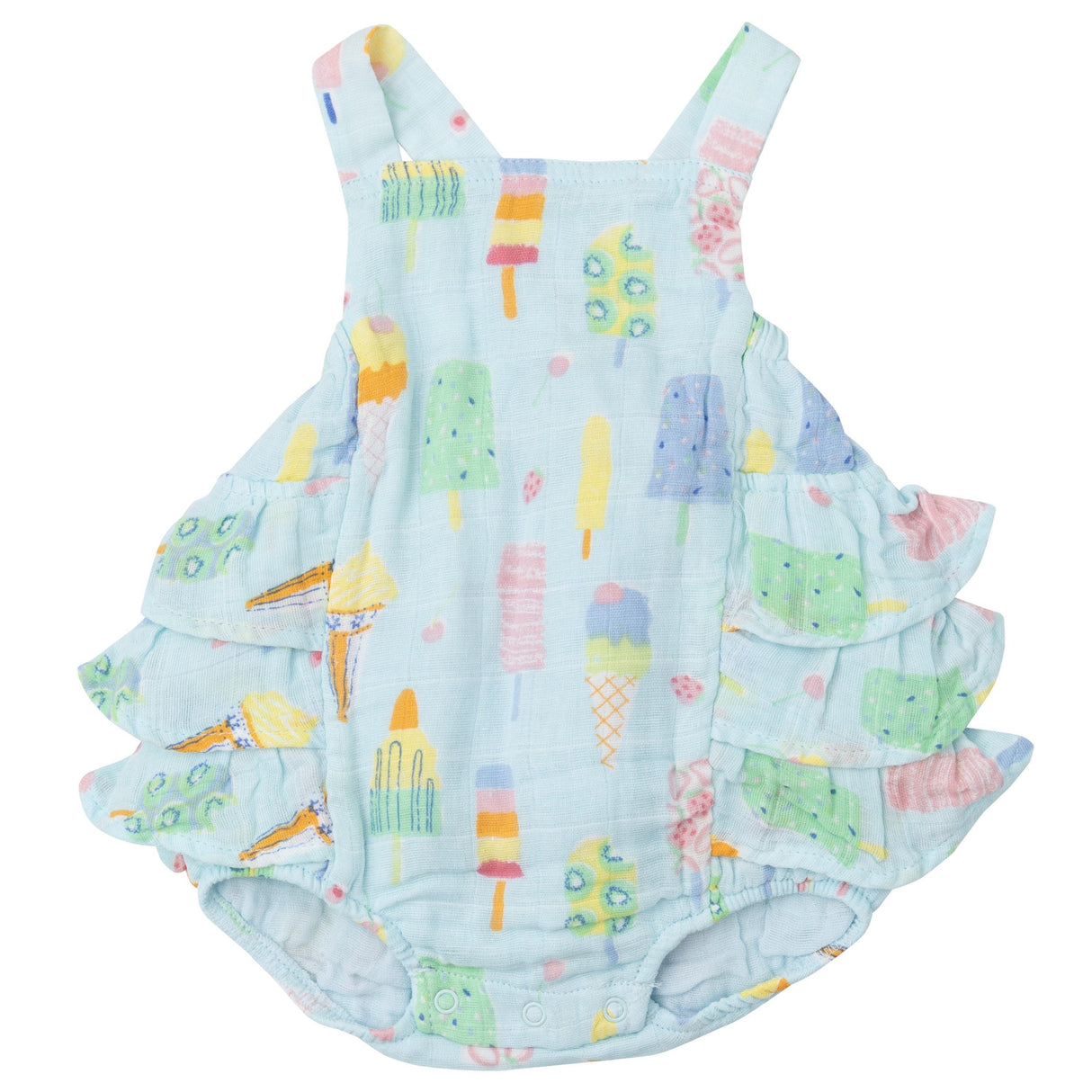 Ruffle Sunsuit - Fruit Dream Popsicles - HoneyBug 