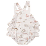 Ruffle Sunsuit - Wild West Pink