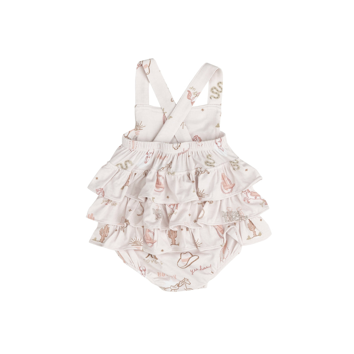 Ruffle Sunsuit - Wild West Pink