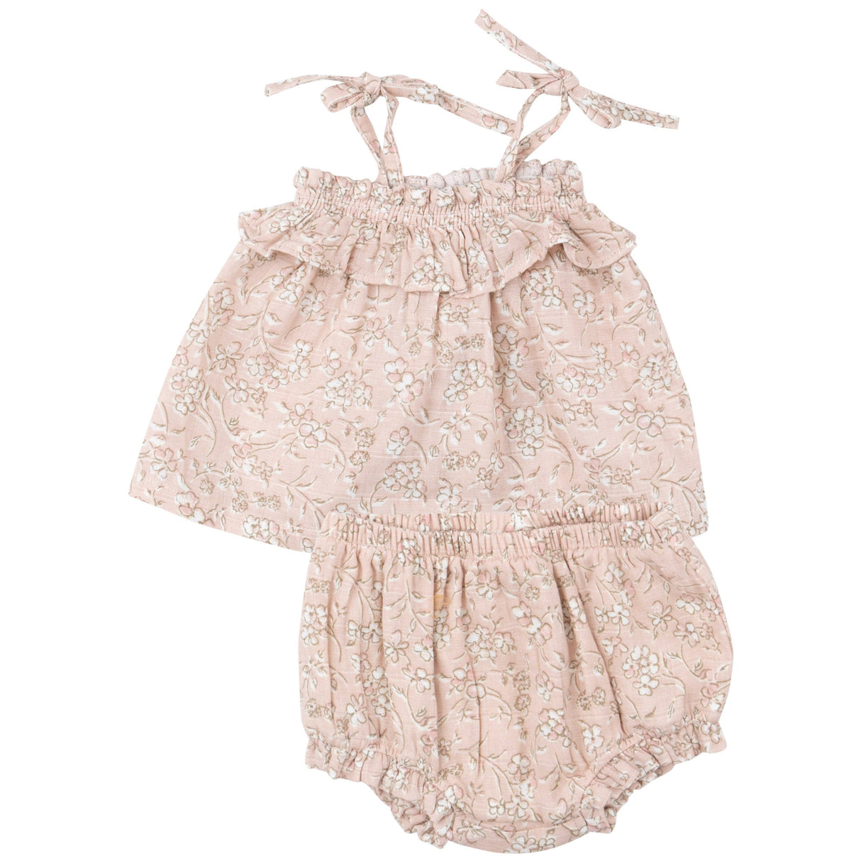 Ruffle Top & Bloomer - Baby'S Breath Floral