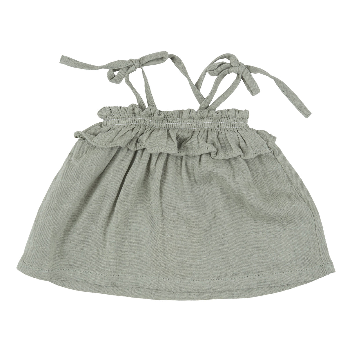 Ruffle Top & Bloomer - Desert Sage Solid Muslin - HoneyBug 