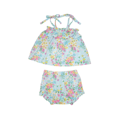 Ruffle Top & Bloomer - Little Buttercup Floral - HoneyBug 