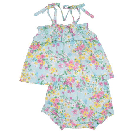 Ruffle Top & Bloomer - Little Buttercup Floral - HoneyBug 