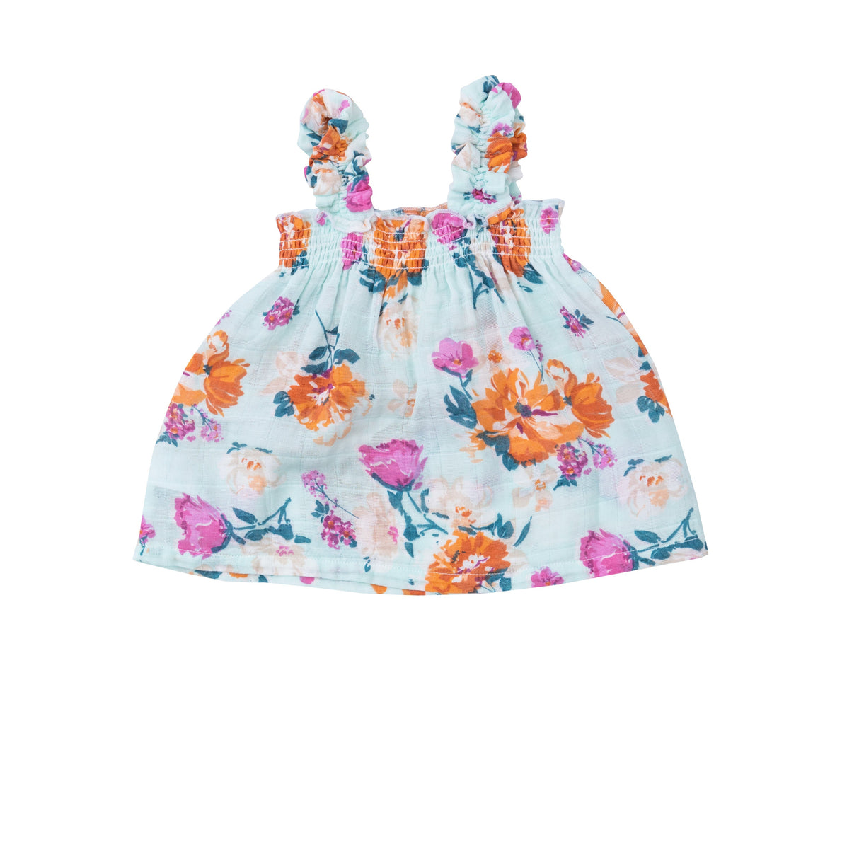 Ruffly Strap Top + Bloomer Set - Soft Petals Floral - HoneyBug 